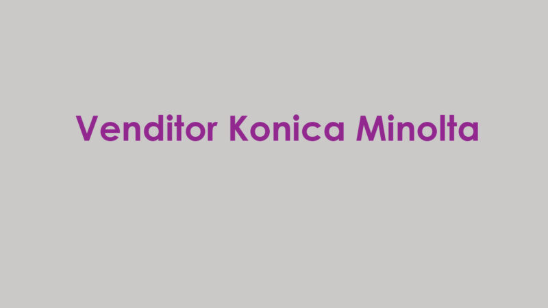 Venditor Konica Minolta Venditor Konica Minolta